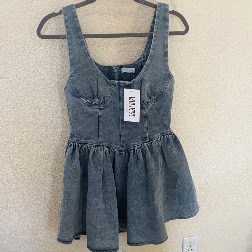 12th Tribe Denim Blue Dress